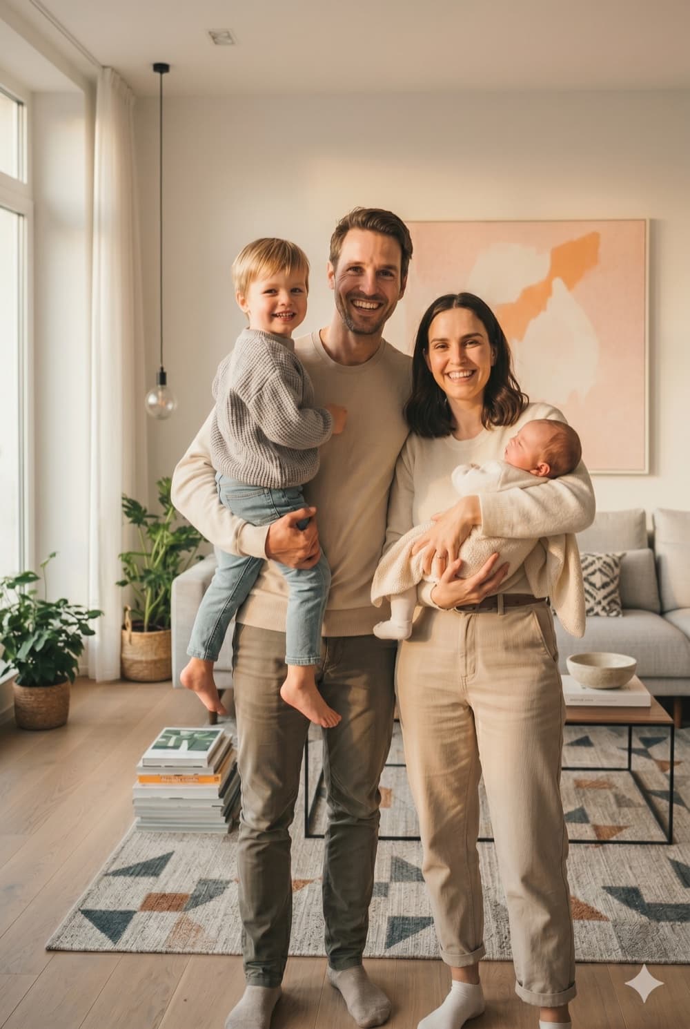 Glückliche Familie in Berlin